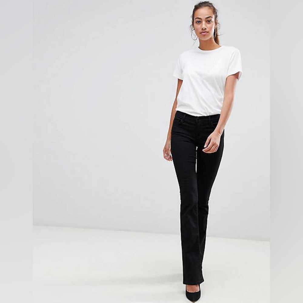 J Brand Betty Boot Cut denim jean in Vanity (black)